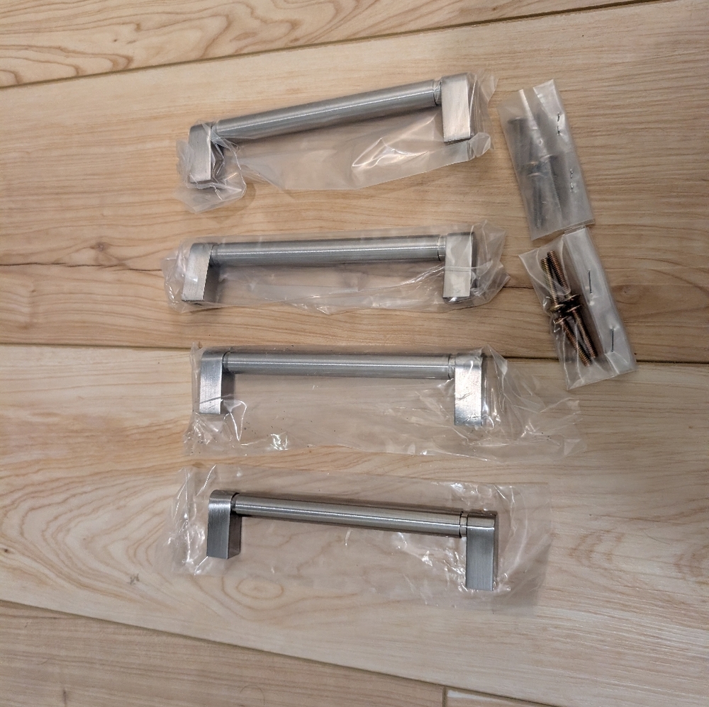 Brushed Nickel Cabinet Pull Handles - Set of 4, Lowe's